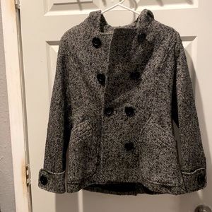 JLO double breasted hooded peacoat